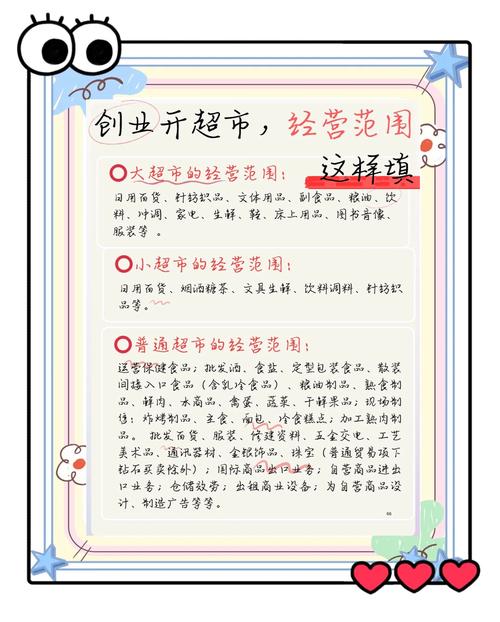 开超市必看!经营范围填写指南